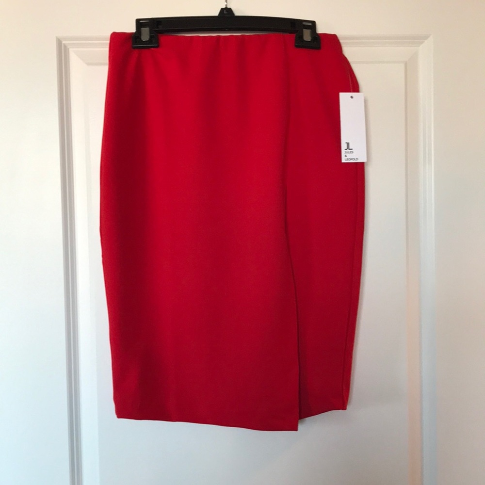 Red high waist Business skirt. new w tags!